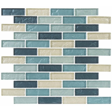 Andova Tiles Pristine 1" x 3" Glass Brick Joint Mosaic Tile ANDPRI517
